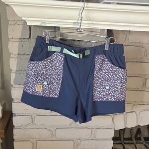 Topo Design Retro River Short Women's Midnight Crackle NWOT Medium